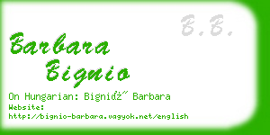 barbara bignio business card